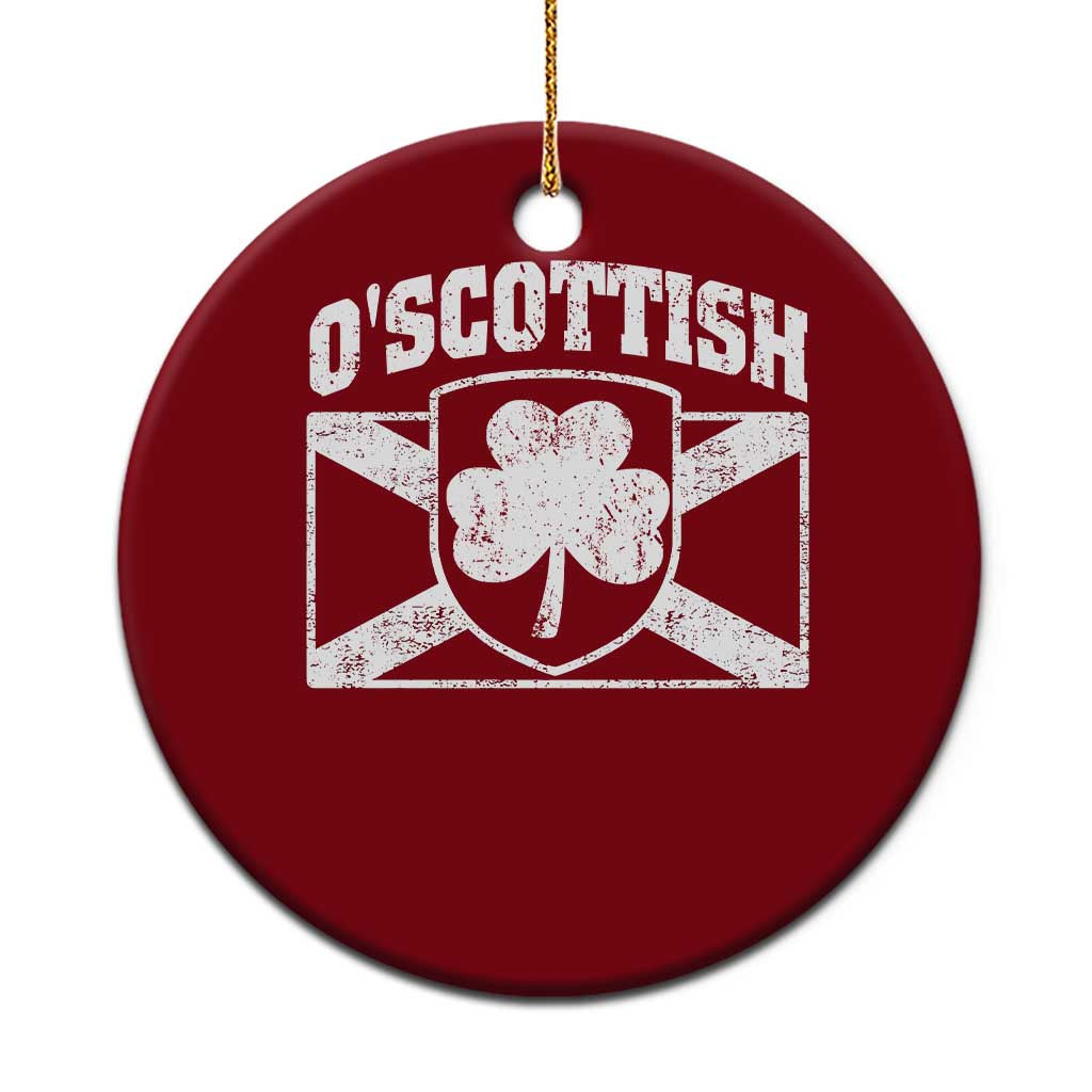 Irish-Scots Irish Scottish Ceramic Ornament O'Scottish Vintage Shamrock - Wonder Print Shop