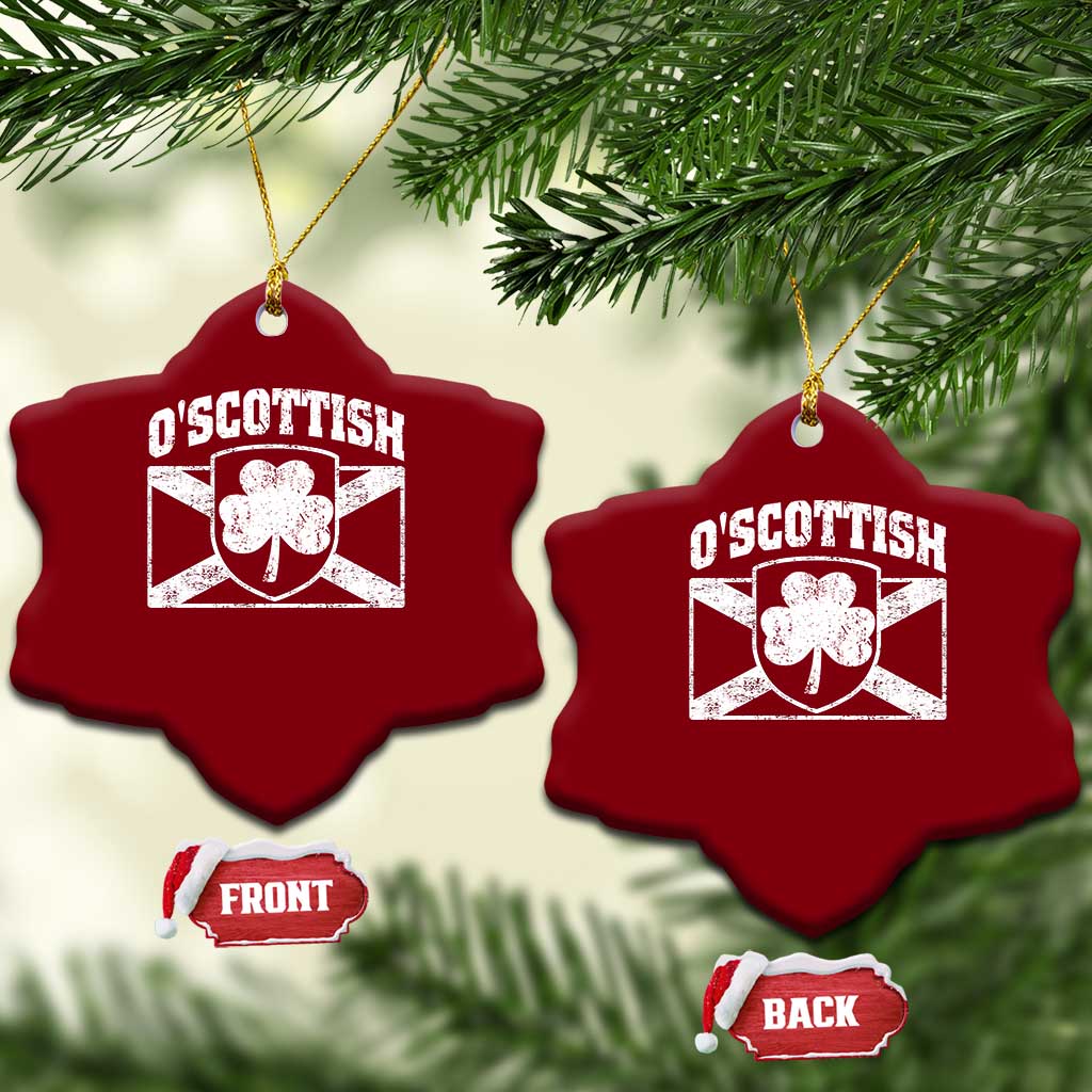 Irish-Scots Irish Scottish Ceramic Ornament O'Scottish Vintage Shamrock - Wonder Print Shop