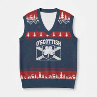 Irish-Scots Irish Scottish V-Neck Knit Sweater Vest O'Scottish Vintage Shamrock - Wonder Print Shop