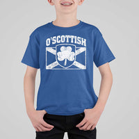 Irish-Scots Irish Scottish T Shirt For Kid O'Scottish Vintage Shamrock