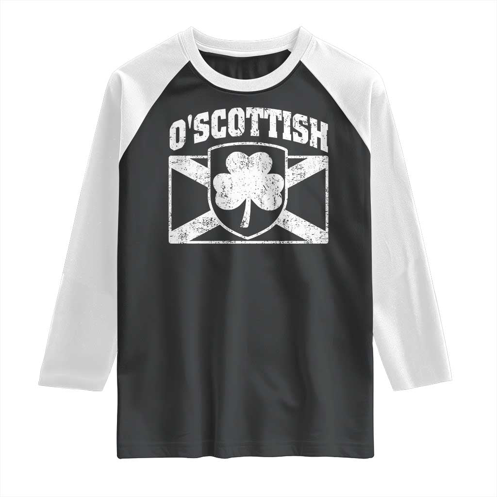 Irish-Scots Irish Scottish Raglan Shirt O'Scottish Vintage Shamrock