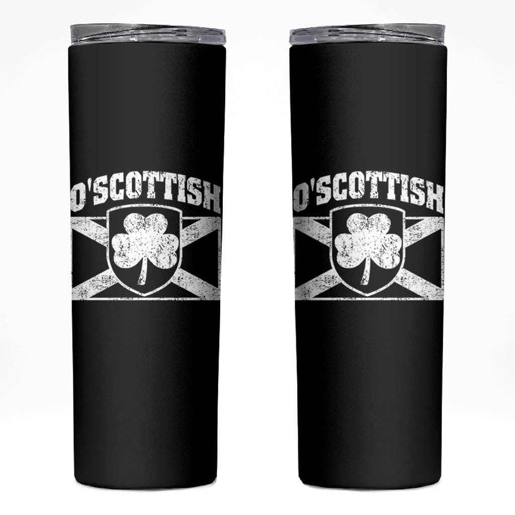 Irish-Scots Irish Scottish Skinny Tumbler O'Scottish Vintage Shamrock