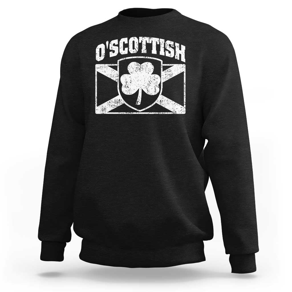 Irish-Scots Irish Scottish Sweatshirt O'Scottish Vintage Shamrock