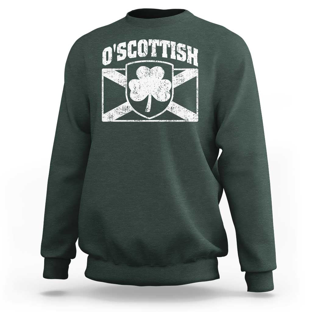 Irish-Scots Irish Scottish Sweatshirt O'Scottish Vintage Shamrock
