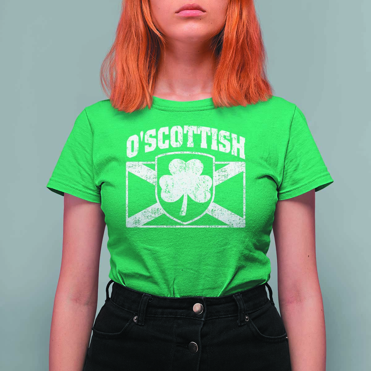 Irish-Scots Irish Scottish T Shirt For Women O'Scottish Vintage Shamrock