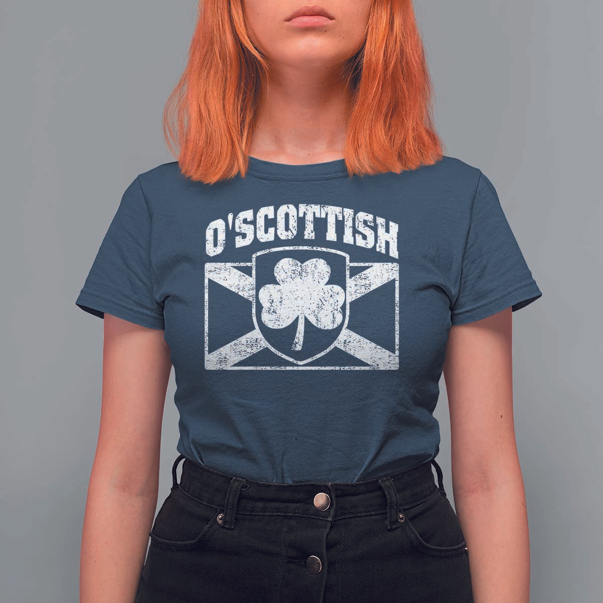 Irish-Scots Irish Scottish T Shirt For Women O'Scottish Vintage Shamrock