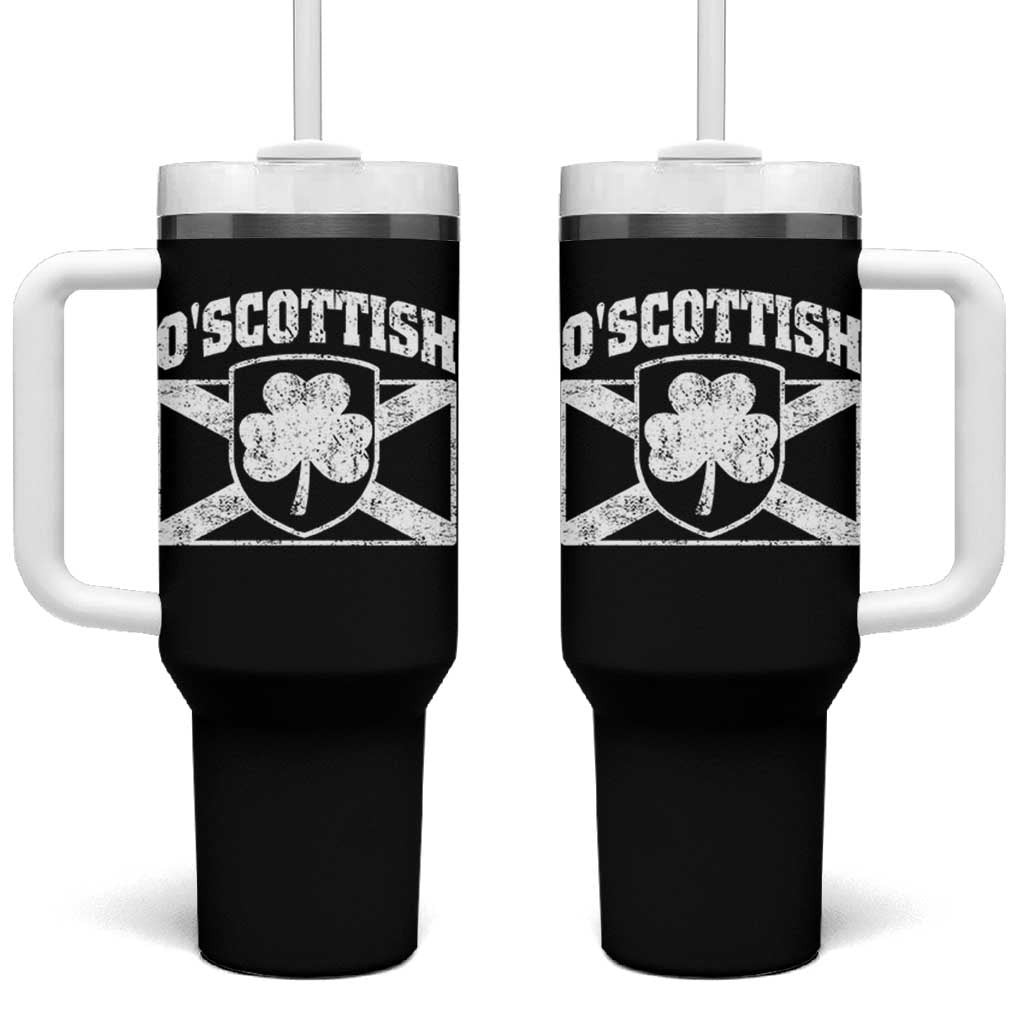 Irish-Scots Irish Scottish Tumbler With Handle O'Scottish Vintage Shamrock