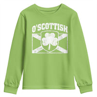 Irish-Scots Irish Scottish Youth Sweatshirt O'Scottish Vintage Shamrock