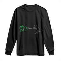 Funny St Patrick's Day Ice Hockey Shamrock Long Sleeve Shirt