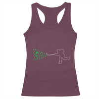 Funny St Patrick's Day Ice Hockey Shamrock Racerback Tank Top