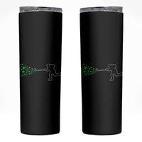 Funny St Patrick's Day Ice Hockey Shamrock Skinny Tumbler