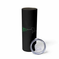 Funny St Patrick's Day Ice Hockey Shamrock Skinny Tumbler