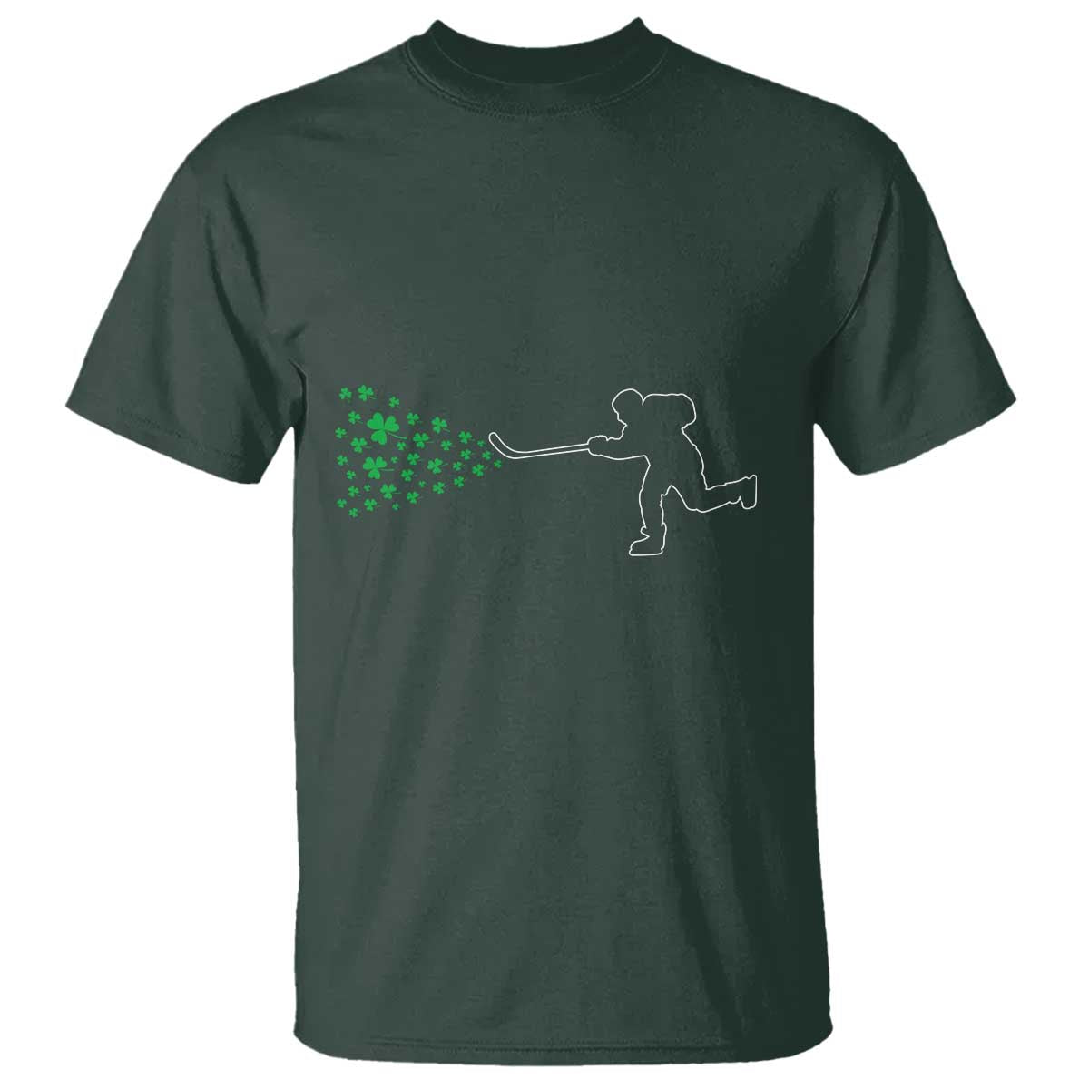 Funny St Patrick's Day Ice Hockey Shamrock T Shirt