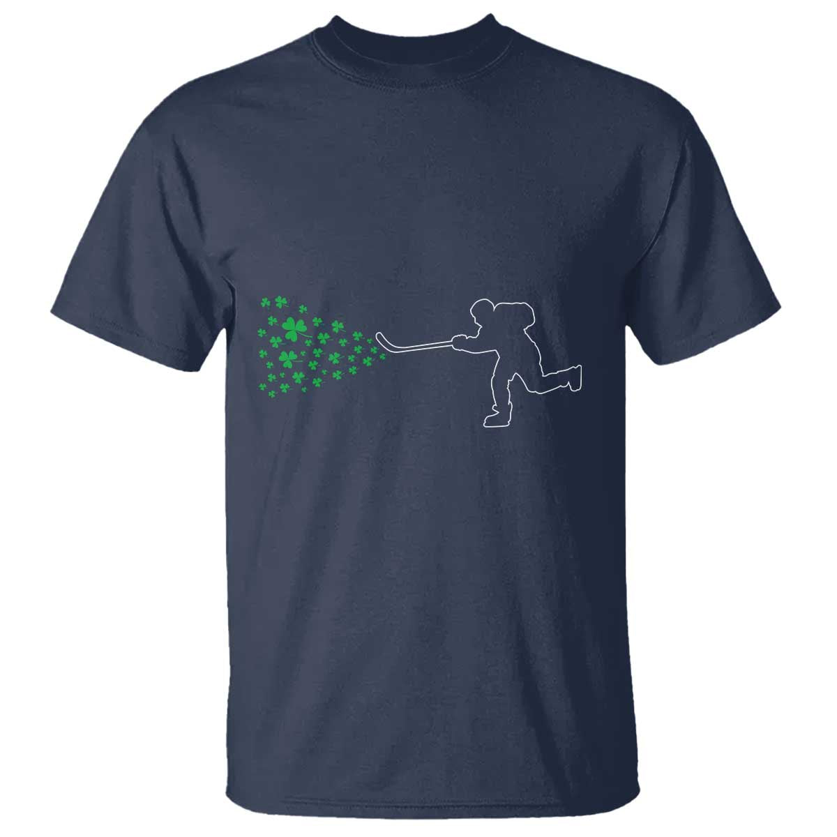 Funny St Patrick's Day Ice Hockey Shamrock T Shirt