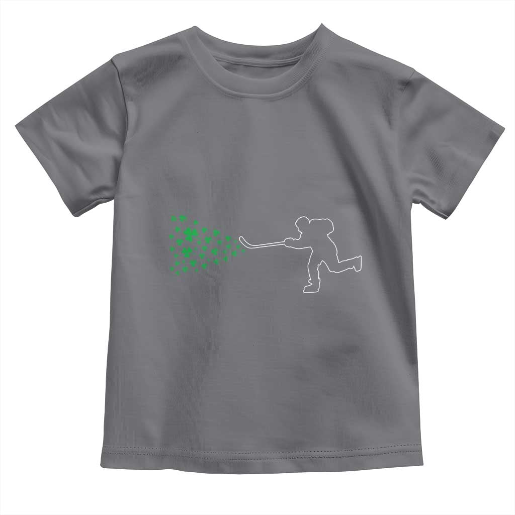 Funny St Patrick's Day Ice Hockey Shamrock Toddler T Shirt