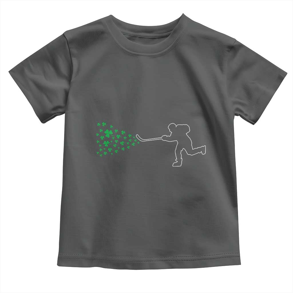 Funny St Patrick's Day Ice Hockey Shamrock Toddler T Shirt