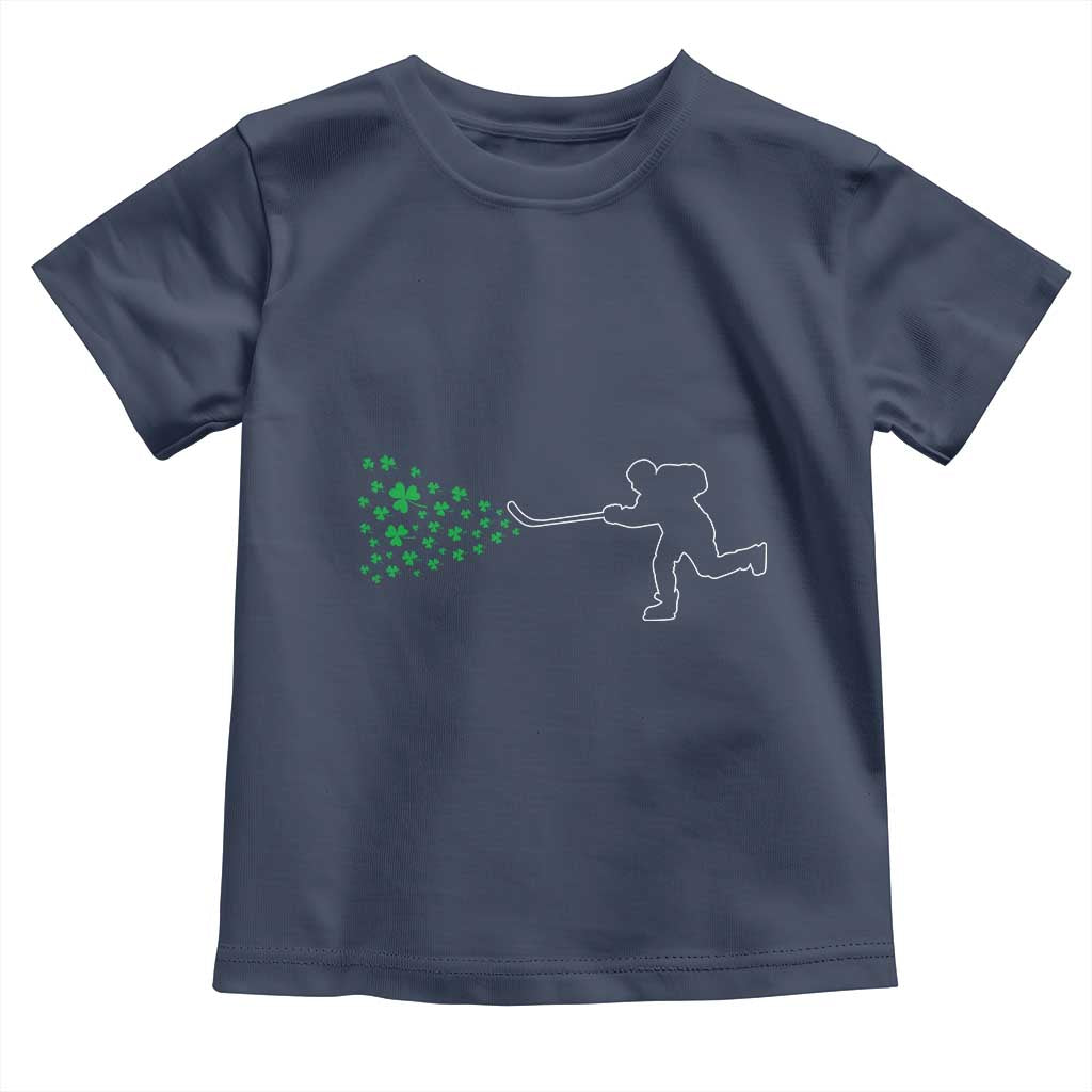 Funny St Patrick's Day Ice Hockey Shamrock Toddler T Shirt