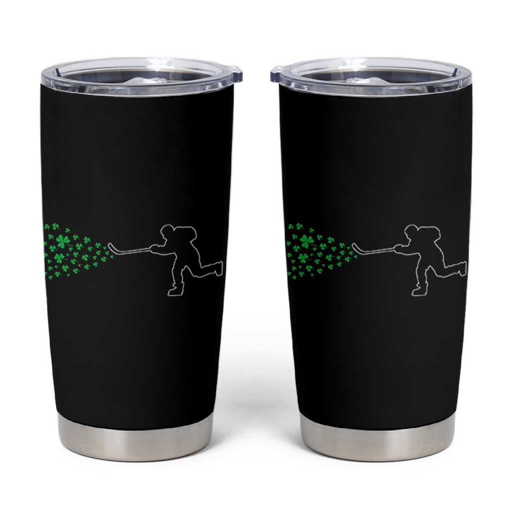 Funny St Patrick's Day Ice Hockey Shamrock Tumbler Cup