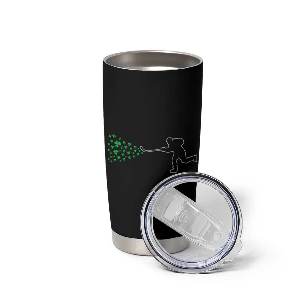 Funny St Patrick's Day Ice Hockey Shamrock Tumbler Cup