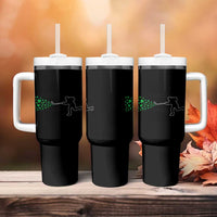 Funny St Patrick's Day Ice Hockey Shamrock Tumbler With Handle
