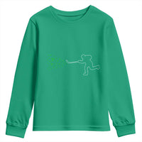 Funny St Patrick's Day Ice Hockey Shamrock Youth Sweatshirt