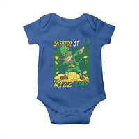 Funny Skibidi St Pat Rizz Day Baby Onesie Dabbing Leprechaun Shamrock Coin