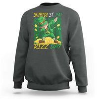 Funny Skibidi St Pat Rizz Day Sweatshirt Dabbing Leprechaun Shamrock Coin