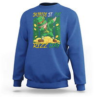 Funny Skibidi St Pat Rizz Day Sweatshirt Dabbing Leprechaun Shamrock Coin