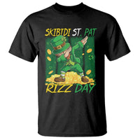 Funny Skibidi St Pat Rizz Day T Shirt Dabbing Leprechaun Shamrock Coin