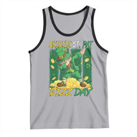 Funny Skibidi St Pat Rizz Day Tank Top Dabbing Leprechaun Shamrock Coin