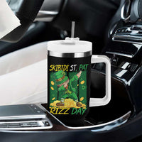 Funny Skibidi St Pat Rizz Day Tumbler With Handle Dabbing Leprechaun Shamrock Coin