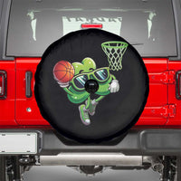 Funny St Patrick's Day Basketball Green Shamrock Spare Tire Cover