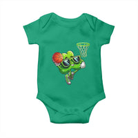Funny St Patrick's Day Basketball Green Shamrock Baby Onesie