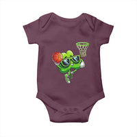 Funny St Patrick's Day Basketball Green Shamrock Baby Onesie