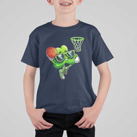 Funny St Patrick's Day Basketball Green Shamrock T Shirt For Kid