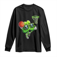 Funny St Patrick's Day Basketball Green Shamrock Long Sleeve Shirt