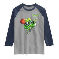 Funny St Patrick's Day Basketball Green Shamrock Raglan Shirt