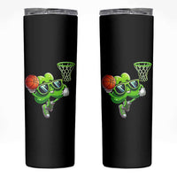 Funny St Patrick's Day Basketball Green Shamrock Skinny Tumbler
