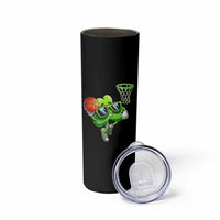 Funny St Patrick's Day Basketball Green Shamrock Skinny Tumbler