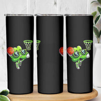 Funny St Patrick's Day Basketball Green Shamrock Skinny Tumbler