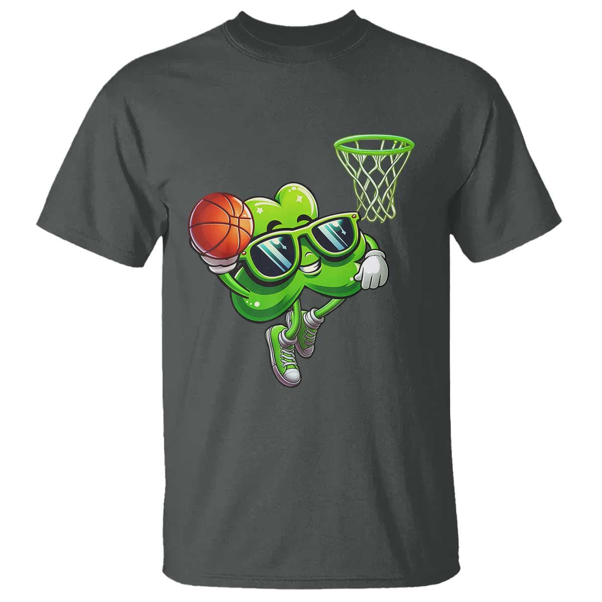 Funny St Patrick's Day Basketball Green Shamrock T Shirt