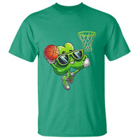 Funny St Patrick's Day Basketball Green Shamrock T Shirt