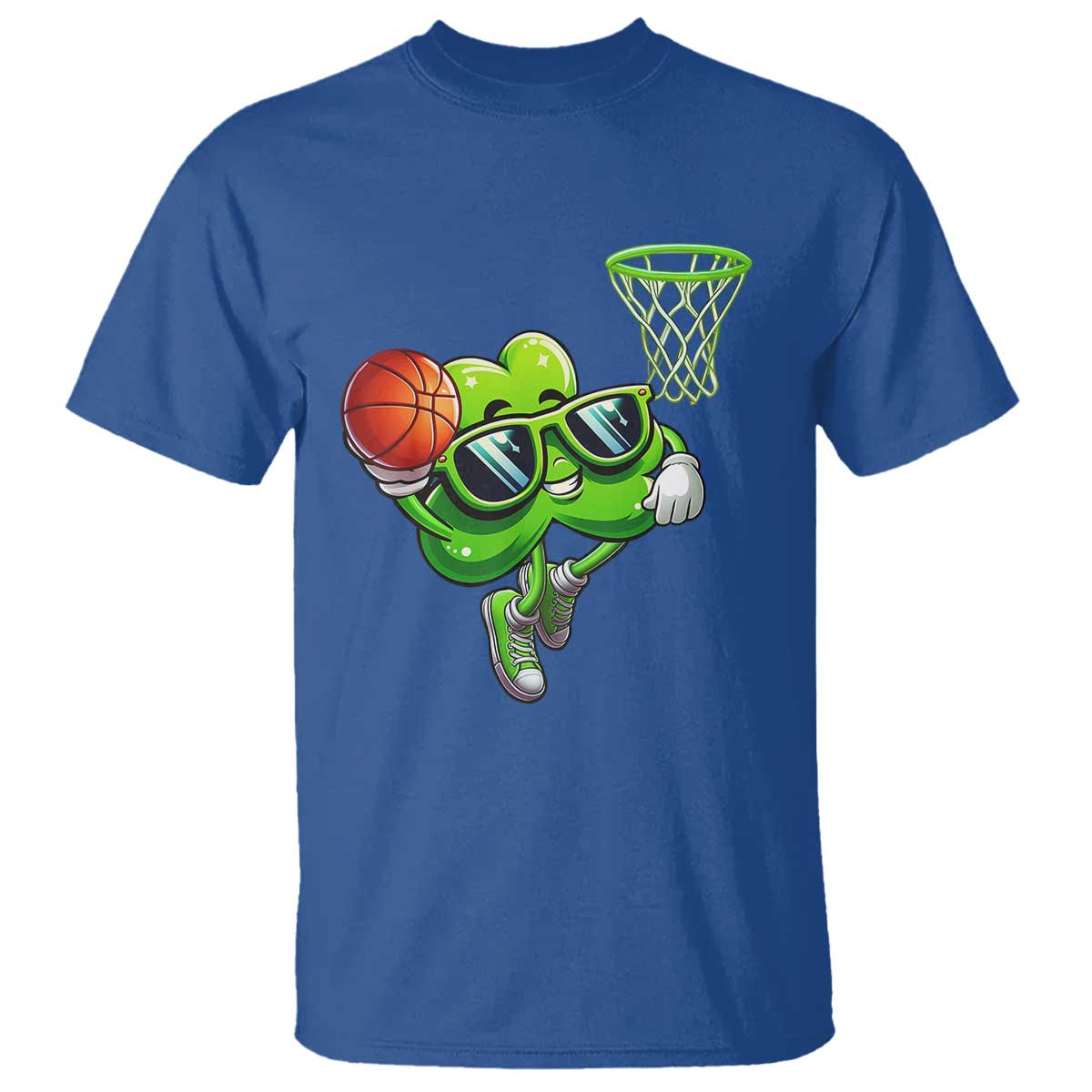 Funny St Patrick's Day Basketball Green Shamrock T Shirt