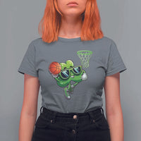 Funny St Patrick's Day Basketball Green Shamrock T Shirt For Women