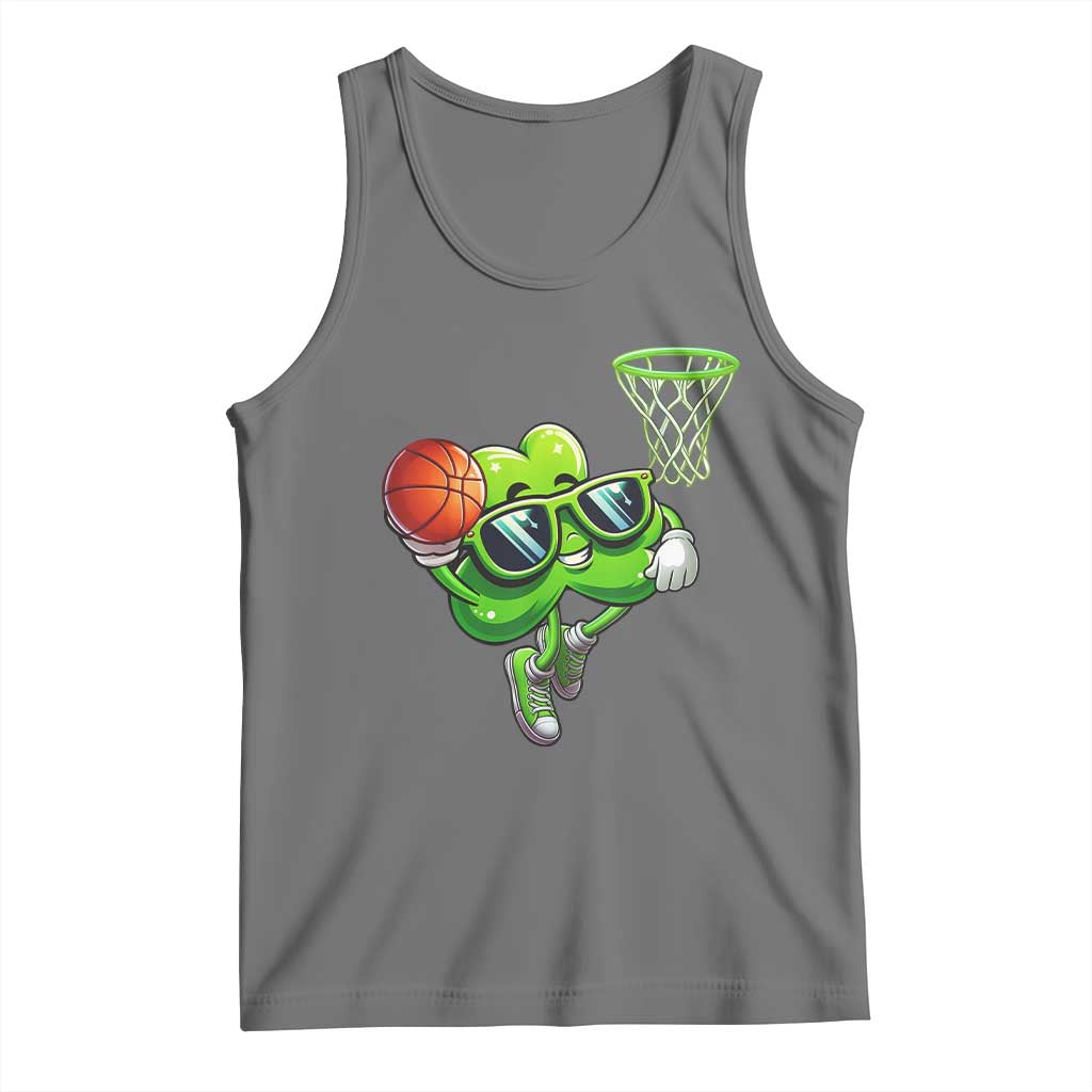 Funny St Patrick's Day Basketball Green Shamrock Tank Top