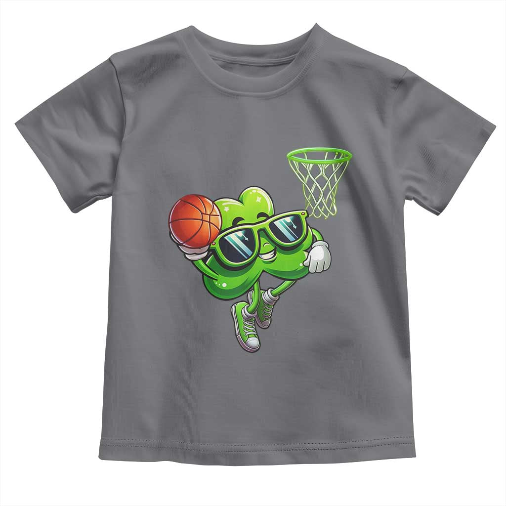 Funny St Patrick's Day Basketball Green Shamrock Toddler T Shirt