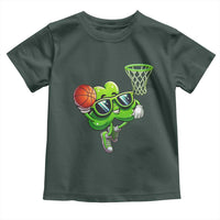 Funny St Patrick's Day Basketball Green Shamrock Toddler T Shirt