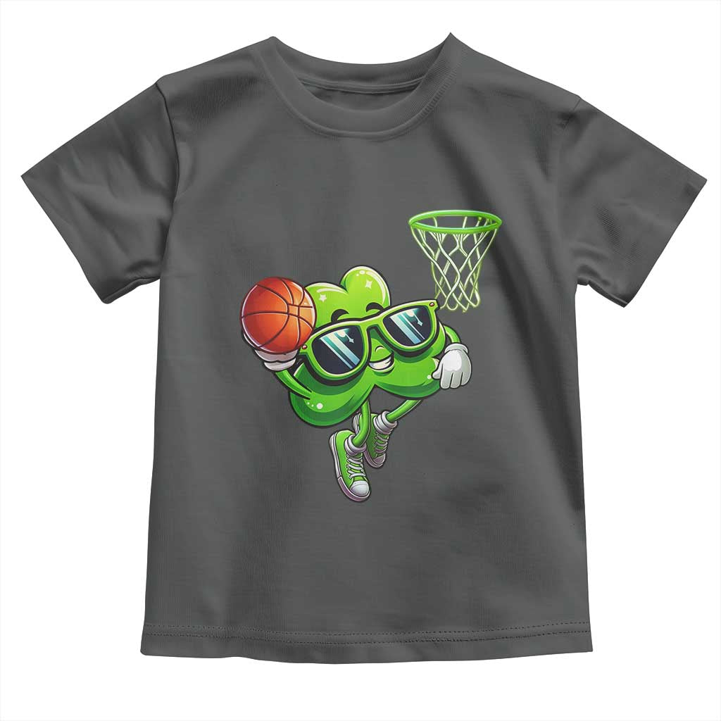 Funny St Patrick's Day Basketball Green Shamrock Toddler T Shirt