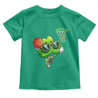 Funny St Patrick's Day Basketball Green Shamrock Toddler T Shirt