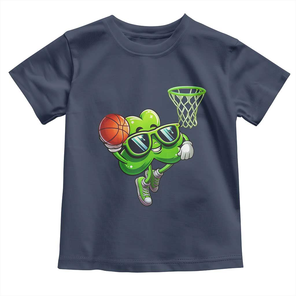 Funny St Patrick's Day Basketball Green Shamrock Toddler T Shirt
